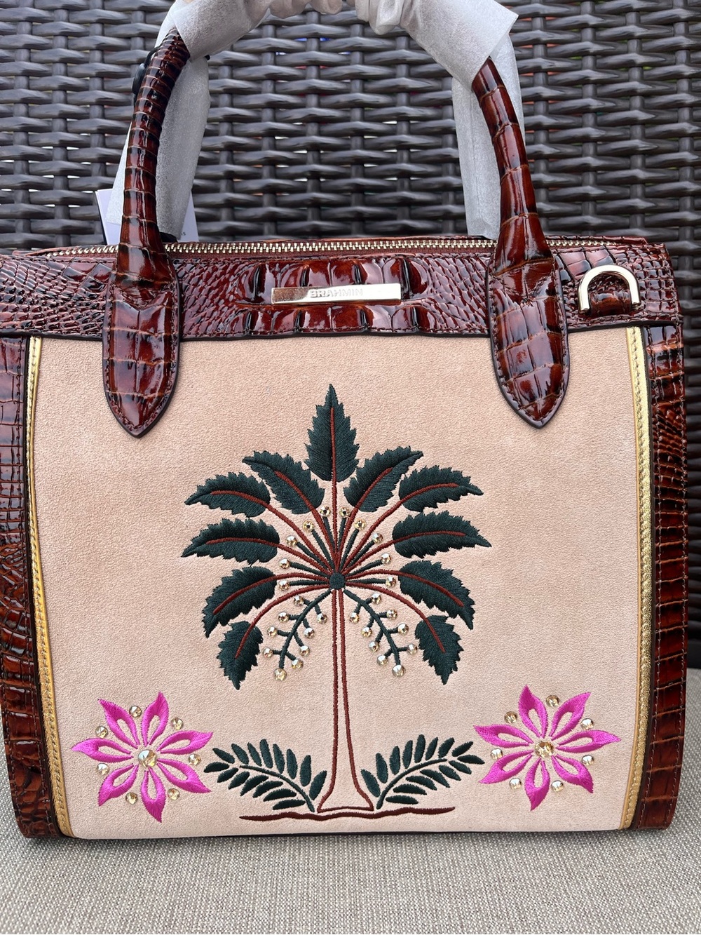 NWT Small Caroline in PECAN PALAWAN Melbourne Satchel